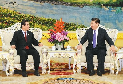 习近平会见韩国国会议长姜昌熙